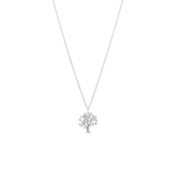 925 Silberkette mit Anhänger Lebensbaum mit Zirkonia