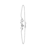 Armband aus 925er Silber, 4 Herzen, mit Zirkonia