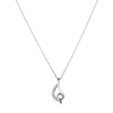 Zilveren ketting met hanger zirkonia voor dames