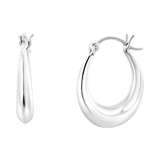 Zilveren oorbellen 19mm