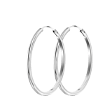 Zilveren oorringen 30mm voor dames