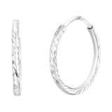 Ohrringe mit Scharnier aus 925 Silber, 20 mm
