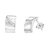 Ohrringe, 925 Silber, Zirkonia