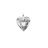 Zilveren hanger medaillon hart