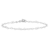 Silber 925armband Herzglied