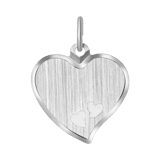 Zilveren hanger graveerplaat hart