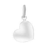 925 Silber Herzanhänger mit Gravurplatte