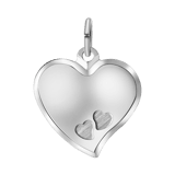 Zilveren hanger graveerplaat hart