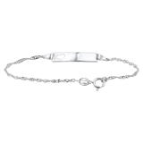 Kinderarmband, 925 Silber, Plättchen, Singapur