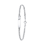 Silbernes Gravurarmband, Panzerkette