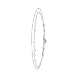 Fußkettchen aus 925 Silber mit doppeltem Herzglied