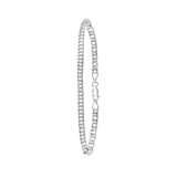 925 Silber Armband mit Gourmetgliedern und Diamantschliff