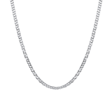 Gerecycled zilveren ketting gourmet schakel voor dames