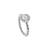 Guess-Ring, Edelstahl, Perlenschnur mit Kristall