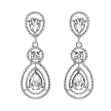 Bijoux zilverkleurige oorknoppen voor dames