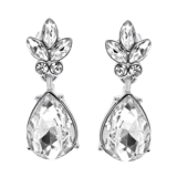 Bijoux zilverkleurige oorknoppen voor dames