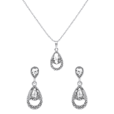 Bijoux zilverkleurige ketting met hanger voor dames