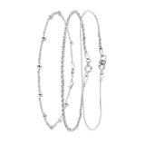 Set mit 3 Armbändern aus 925 Silber