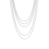 Silberfarbene Byoux-Kette, mehrreihig