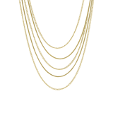 Goldfarbene Byoux-Kette, mehrreihig