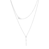 Silberfarbene Byoux-Kette mit mehreren Steinen