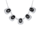 Silberfarbene Byoux-Kette mit Steinchen
