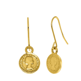 14 Karaat geelgouden oorbellen munt
