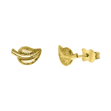 Ohrringe aus 585 Gelbgold, Blatt