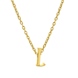 Goldplated ketting met letterhanger voor dames