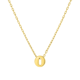 Goldplated ketting met letterhanger voor dames
