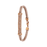 Stainless steel goldplated fantasiearmband met kristal voor dames