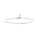 Gerecycled stainless steel armband bar met kristal