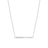 Gerecycled stainless steel ketting bar met kristal