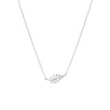 Zilveren ketting&hanger blad Bali voor dames