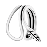Ohrklemme, 925 Silber, Feder, 10 mm, Bali