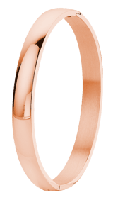 Bangle-Armreif aus Edelstahl, rotvergoldet, 8 mm