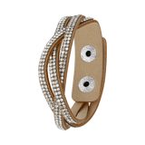 Bijoux-Armband, geflochten, Taupe