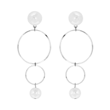 Bijoux zilverkleurige oorknoppen voor dames