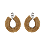 Bijoux zilverkleurige oorringhangers voor dames