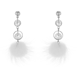 Bijoux zilverkleurige oorknoppen voor dames