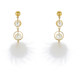 Bijoux goudkleurige oorknoppen voor dames