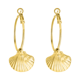 Bijoux goudkleurige oorringen met hanger voor dames