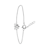Zilveren armband lotus met zirkonia