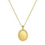 Bijoux goudkleurige ketting met hanger munt voor dames