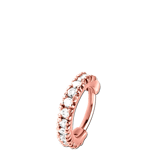 Stainless steel roséplated helixpiercing roségoudkleurig met zirkonia voor dames
