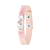 Rosafarbenes Byoux Armband mit Herz