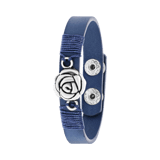 Blaues Byoux Armband mit Rosen-Amulett