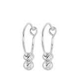 Bijoux zilverkleurige oorringen met hanger voor dames