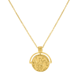 Goldfarbene Byoux-Kette mit Münz-Anhänger