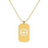 Bijoux goudkleurige ketting met hanger munt voor dames